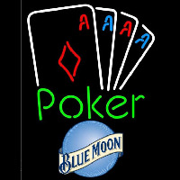 Blue Moon Poker Tournament Beer Sign Neonkyltti