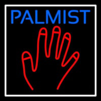 Blue Palmist Red Palm White Border Neonkyltti