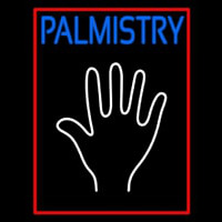 Blue Palmistry Red Border Neonkyltti