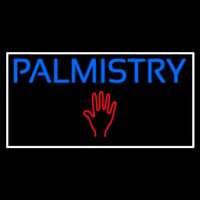 Blue Palmistry Red Palm White Border Neonkyltti