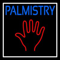 Blue Palmistry White Border Neonkyltti