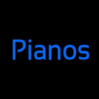 Blue Pianos Cursive 1 Neonkyltti