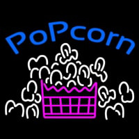 Blue Popcorn Logo Neonkyltti