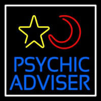 Blue Psychic Advisor With Logo White Border Neonkyltti