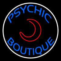 Blue Psychic Boutique White Border Neonkyltti