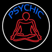 Blue Psychic Logo With Border Neonkyltti