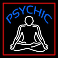 Blue Psychic Logo With Red Border Neonkyltti