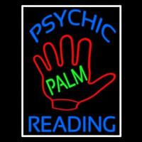 Blue Psychic Reading With Green Palm Neonkyltti
