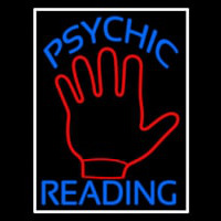 Blue Psychic Reading With White Border Neonkyltti