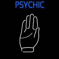 Blue Psychic With Palm Neonkyltti