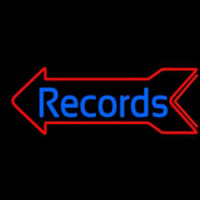 Blue Records In Cursive 1 Neonkyltti