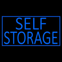 Blue Self Storage With Border Neonkyltti