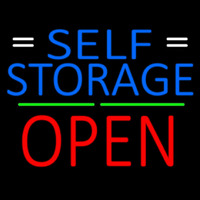 Blue Self Storage With Open 2 Neonkyltti