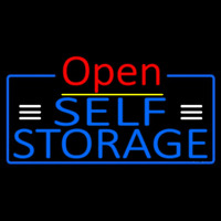 Blue Self Storage With Open 4 Neonkyltti