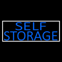 Blue Self Storage With White Border Neonkyltti