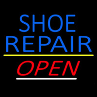 Blue Shoe Repair Open With Line Neonkyltti