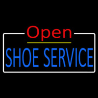 Blue Shoe Service Open Neonkyltti