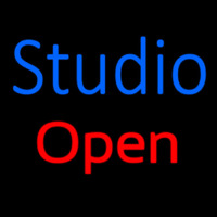 Blue Studio Red Open Neonkyltti