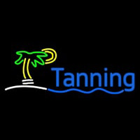 Blue Tanning Palm Tree Neonkyltti