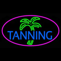 Blue Tanning Palm Tree Neonkyltti