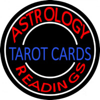 Blue Tarot Cards Red Astrology Readings Neonkyltti