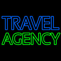 Blue Travel Green Agency Neonkyltti