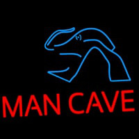 Blue Waves Red Man Cave Neonkyltti
