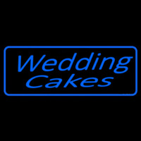 Blue Wedding Cakes Cursive Neonkyltti