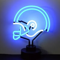 Blue White Football Helmet Desktop Neonkyltti