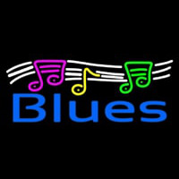 Blues With Musical Note 1 Neonkyltti