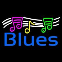 Blues With Musical Note 1 Neonkyltti