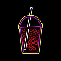 Boba Tea Symbol Neonkyltti