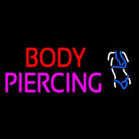 Body Piercing Logo Neonkyltti