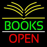 Books Red Open Neonkyltti