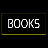 Books Yellow Border Neonkyltti