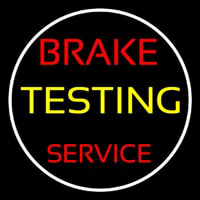 Brake Testing Service With Circle Neonkyltti