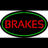Brakes Green Oval Neonkyltti
