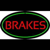 Brakes Green Oval Neonkyltti