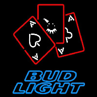 Bud Light Ace And Poker Beer Sign Neonkyltti