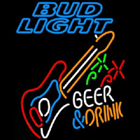 Bud Light And Drink Guitar Beer Sign Neonkyltti