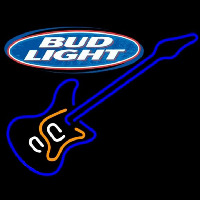 Bud Light Blue Electric Guitar Beer Sign Neonkyltti