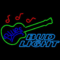 Bud Light Blues Guitar Beer Sign Neonkyltti