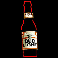 Bud Light Bottle Beer Sign Neonkyltti