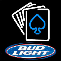 Bud Light Cards Beer Sign Neonkyltti