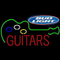 Bud Light Guitar Flashing Beer Sign Neonkyltti