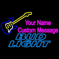 Bud Light Guitar Logo Beer Sign Neonkyltti