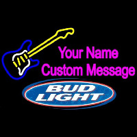 Bud Light Guitar Logo Beer Sign Neonkyltti