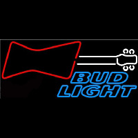 Bud Light Guitar Red White Beer Sign Neonkyltti