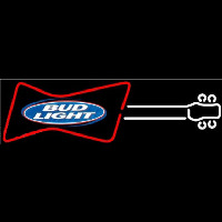 Bud Light Guitar Red White Beer Sign Neonkyltti