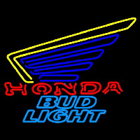 Bud Light Honda Motorcycles Gold Wing Beer Sign Neonkyltti